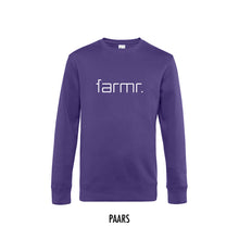 Load image into Gallery viewer, FARMR. Kleuren Sweater met wit slim logo
