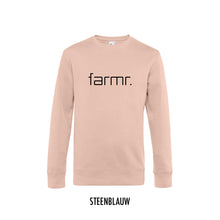 Load image into Gallery viewer, FARMR. Pastel Sweater met zwart slim logo
