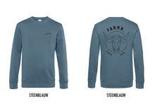 Load image into Gallery viewer, FARMR. Kleuren Sweater met zwart bull logo
