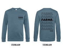 Afbeelding in Gallery-weergave laden, FARMR. Kleuren Sweater met zwart cursief logo
