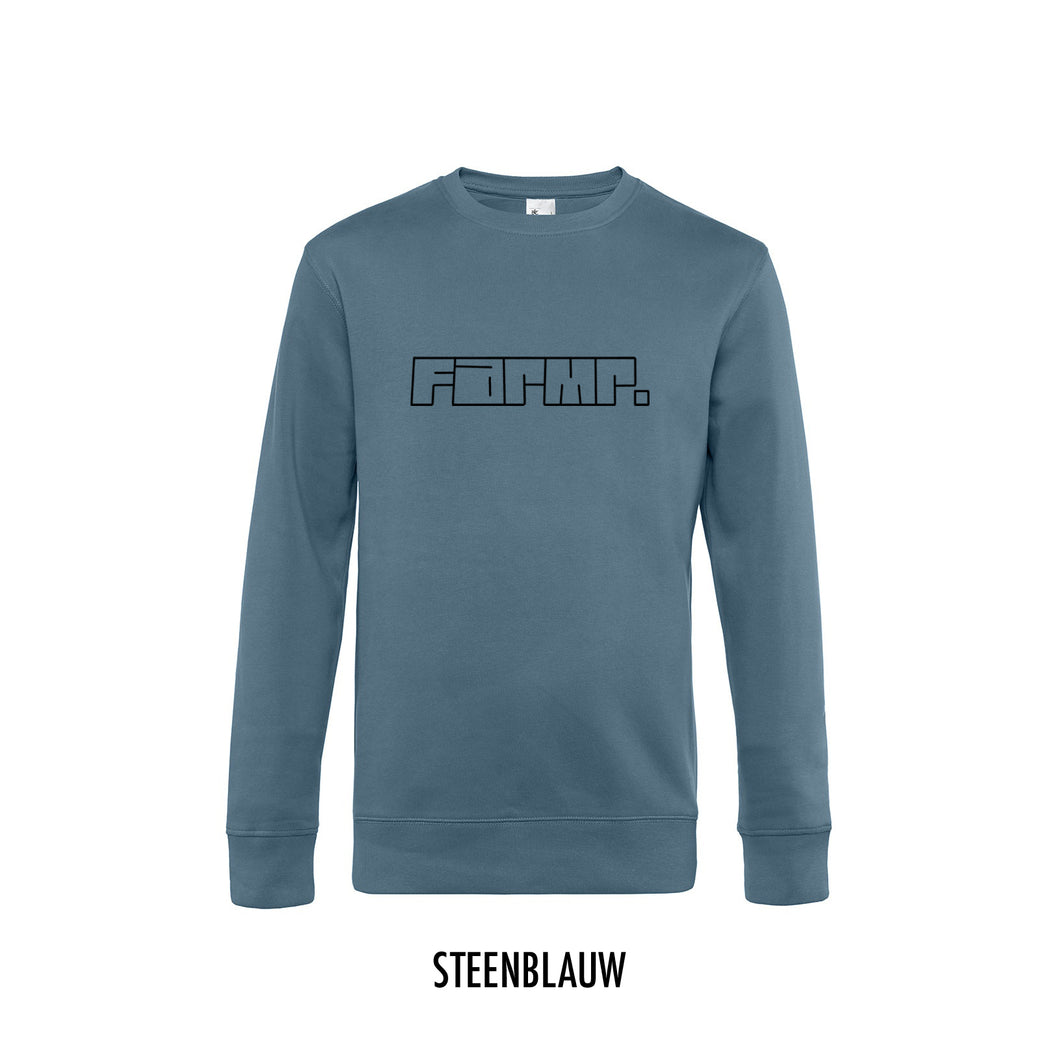 FARMR. Kleuren Sweater met zwart graffiti logo