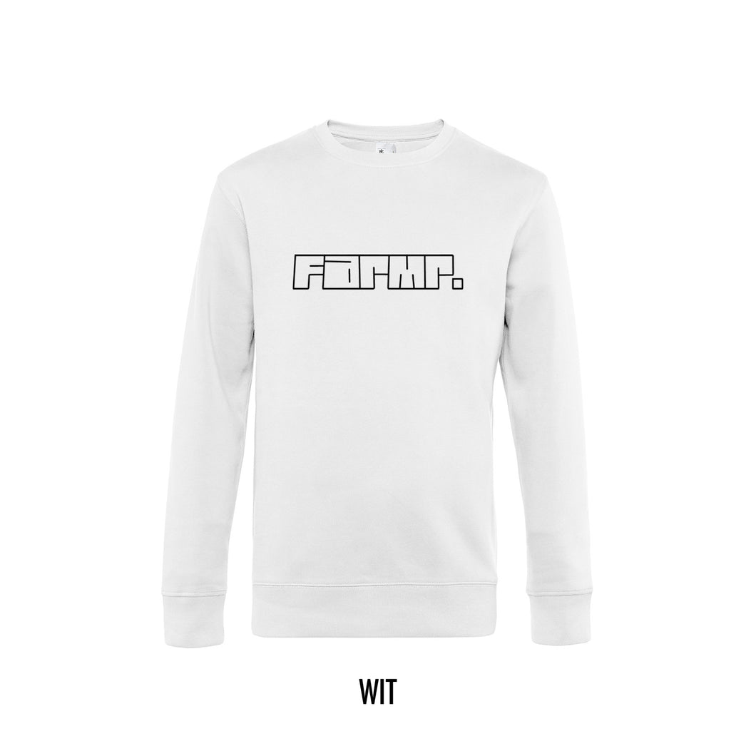 FARMR. Basic Sweater met zwart graffiti logo