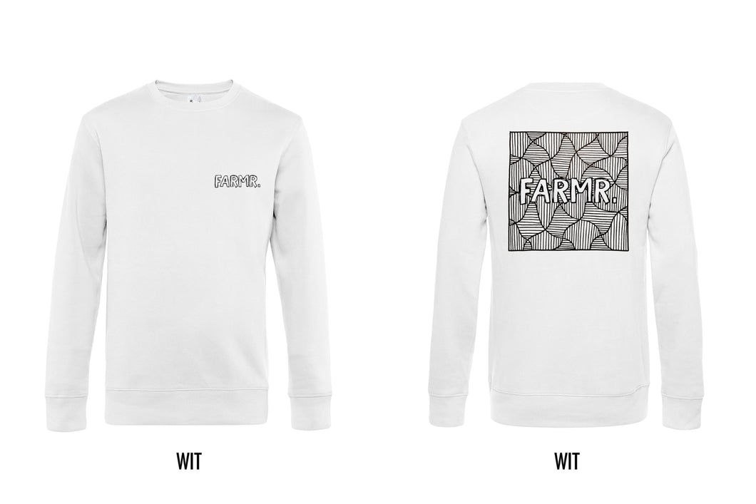 FARMR. Basic Sweater met zwart square logo