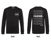 Afbeelding in Gallery-weergave laden, FARMR. Basic Sweater met wit cursief logo
