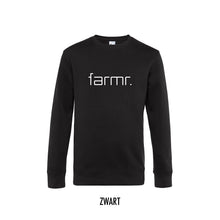 Load image into Gallery viewer, FARMR. Basic Sweater met wit slim logo
