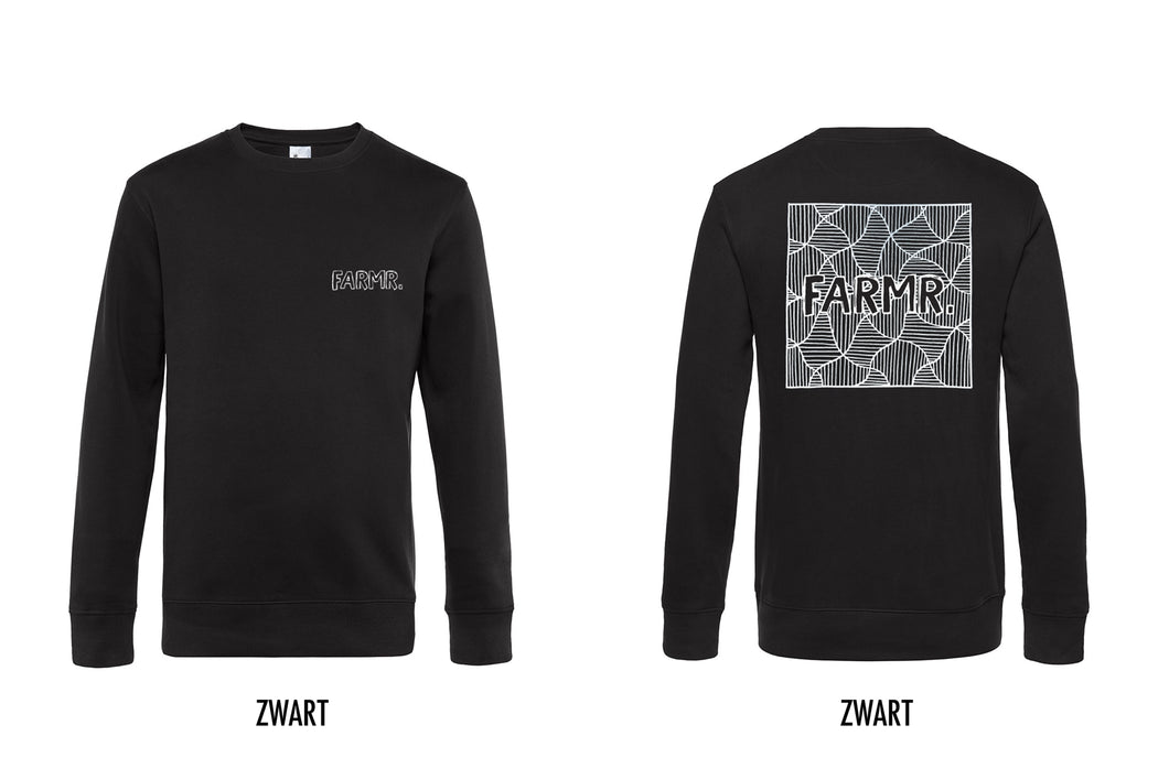 FARMR. Basic Sweater met wit square logo