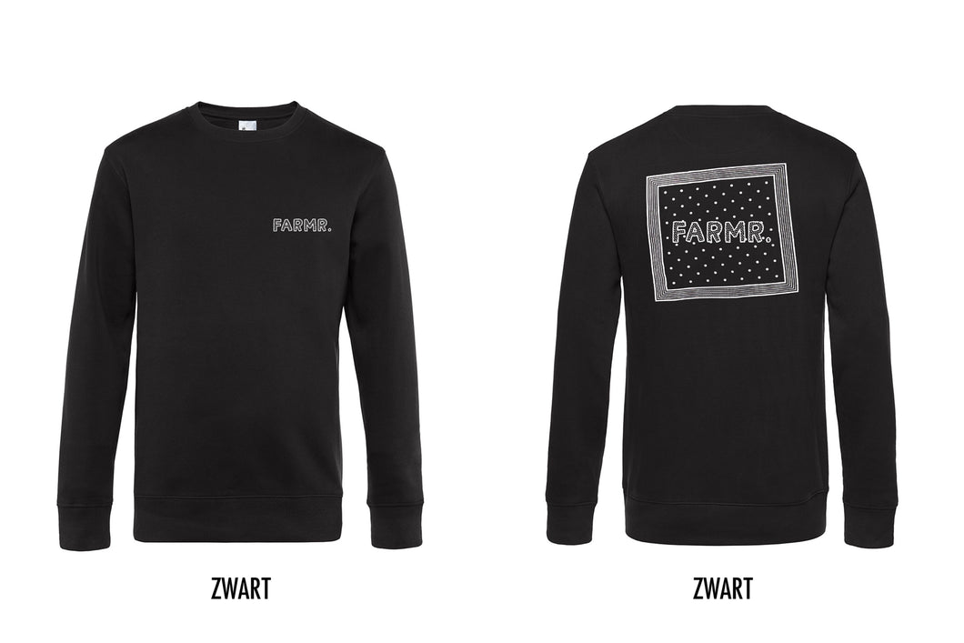 FARMR. Basic Sweater met wit zakdoek logo