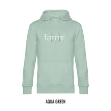 Load image into Gallery viewer, FARMR. Pastel Hoodie met wit slim logo
