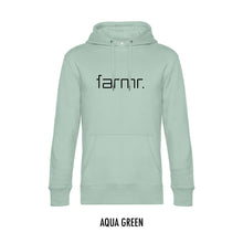 Load image into Gallery viewer, FARMR. Pastel Hoodie met zwart slim logo
