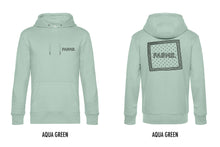 Load image into Gallery viewer, FARMR. Pastel Hoodie met zwart zakdoek logo
