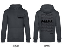 Afbeelding in Gallery-weergave laden, FARMR. Basic Hoodie met zwart cursief logo
