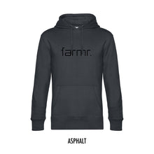 Afbeelding in Gallery-weergave laden, FARMR. Basic Hoodie met zwart slim logo
