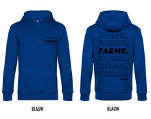 Afbeelding in Gallery-weergave laden, FARMR. Kleuren Hoodie met zwart cursief logo
