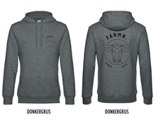 Afbeelding in Gallery-weergave laden, FARMR. Basic Hoodie met zwart bull logo
