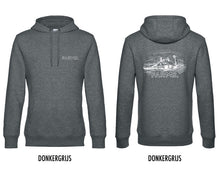 Load image into Gallery viewer, FARMR. Basic Hoodie met wit landschap logo
