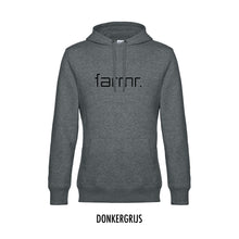 Afbeelding in Gallery-weergave laden, FARMR. Basic Hoodie met zwart slim logo
