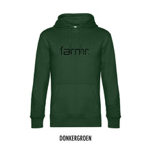 Afbeelding in Gallery-weergave laden, FARMR. Basic Hoodie met zwart slim logo
