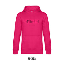 Load image into Gallery viewer, FARMR. Kleuren Hoodie met zwart graffiti logo
