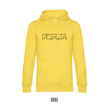 Load image into Gallery viewer, FARMR. Kleuren Hoodie met zwart graffiti logo
