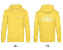 Afbeelding in Gallery-weergave laden, FARMR. Kleuren Hoodie met wit landschap logo
