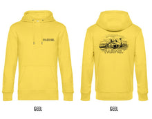 Load image into Gallery viewer, FARMR. Kleuren Hoodie met zwart landschap logo
