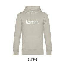 Load image into Gallery viewer, FARMR. Pastel Hoodie met wit slim logo
