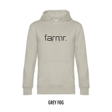 Load image into Gallery viewer, FARMR. Pastel Hoodie met zwart slim logo
