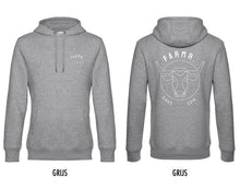 Load image into Gallery viewer, FARMR. Basic Hoodie met wit bull logo
