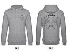 Afbeelding in Gallery-weergave laden, FARMR. Basic Hoodie met zwart bull logo
