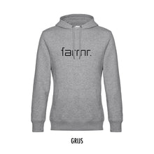 Afbeelding in Gallery-weergave laden, FARMR. Basic Hoodie met zwart slim logo
