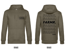 Afbeelding in Gallery-weergave laden, FARMR. Basic Hoodie met zwart cursief logo
