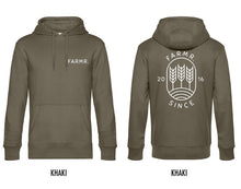 Load image into Gallery viewer, FARMR. Basic Hoodie met wit graan logo
