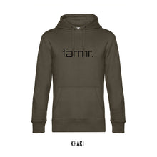 Afbeelding in Gallery-weergave laden, FARMR. Basic Hoodie met zwart slim logo
