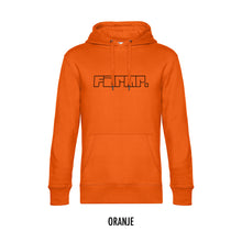 Afbeelding in Gallery-weergave laden, FARMR. Kleuren Hoodie met zwart graffiti logo
