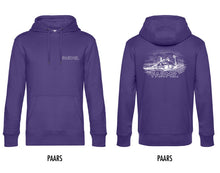 Load image into Gallery viewer, FARMR. Kleuren Hoodie met wit landschap logo
