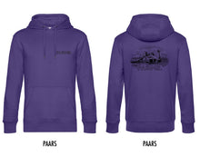 Load image into Gallery viewer, FARMR. Kleuren Hoodie met zwart landschap logo
