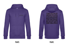 Afbeelding in Gallery-weergave laden, FARMR. Kleuren Hoodie met zwart square logo
