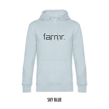 Load image into Gallery viewer, FARMR. Pastel Hoodie met zwart slim logo
