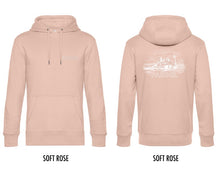 Afbeelding in Gallery-weergave laden, FARMR. Pastel Hoodie met wit landschap logo
