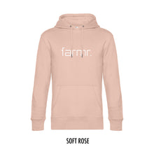 Load image into Gallery viewer, FARMR. Pastel Hoodie met wit slim logo
