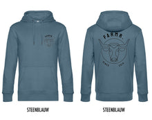 Afbeelding in Gallery-weergave laden, FARMR. Kleuren Hoodie met zwart bull logo
