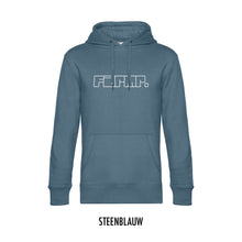 Afbeelding in Gallery-weergave laden, FARMR. Kleuren Hoodie met wit graffiti logo
