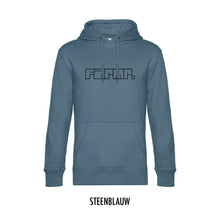 Afbeelding in Gallery-weergave laden, FARMR. Kleuren Hoodie met zwart graffiti logo
