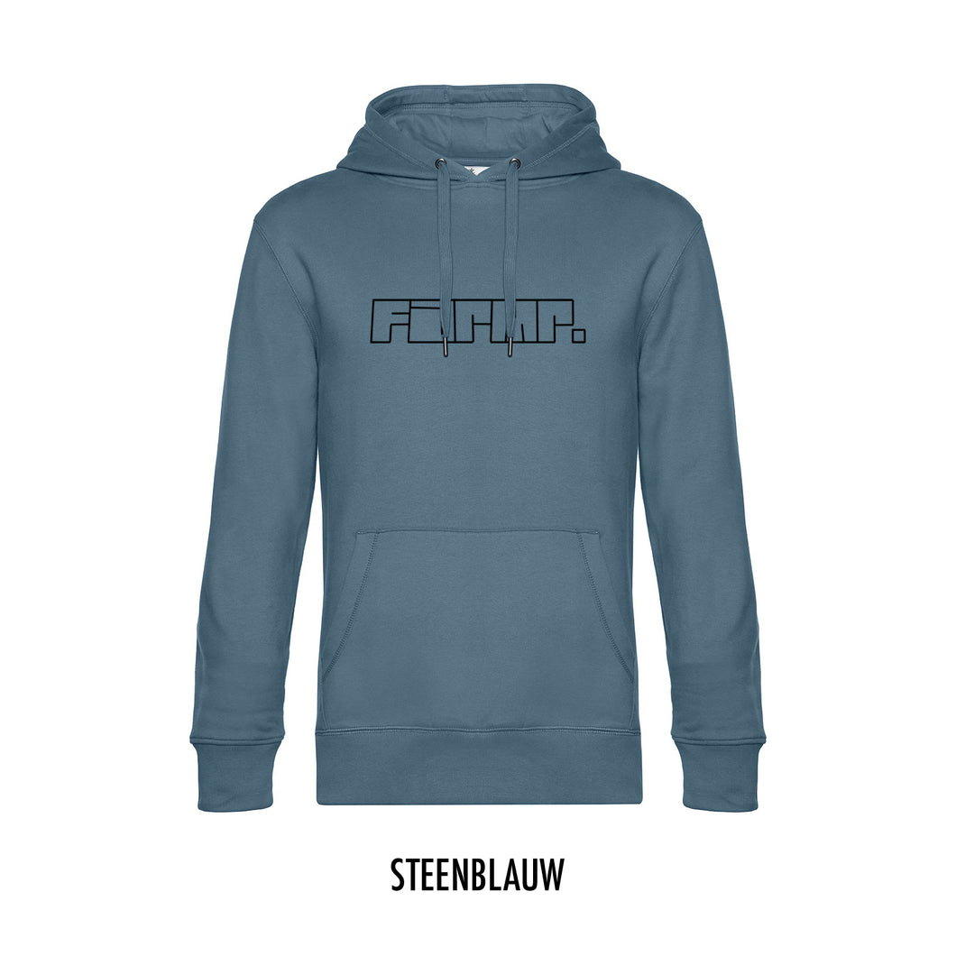 FARMR. Kleuren Hoodie met zwart graffiti logo