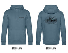 Load image into Gallery viewer, FARMR. Kleuren Hoodie met zwart landschap logo
