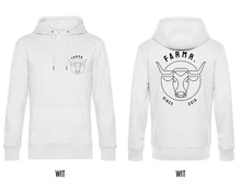 Load image into Gallery viewer, FARMR. Basic Hoodie met zwart bull logo
