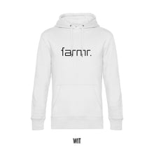 Afbeelding in Gallery-weergave laden, FARMR. Basic Hoodie met zwart slim logo
