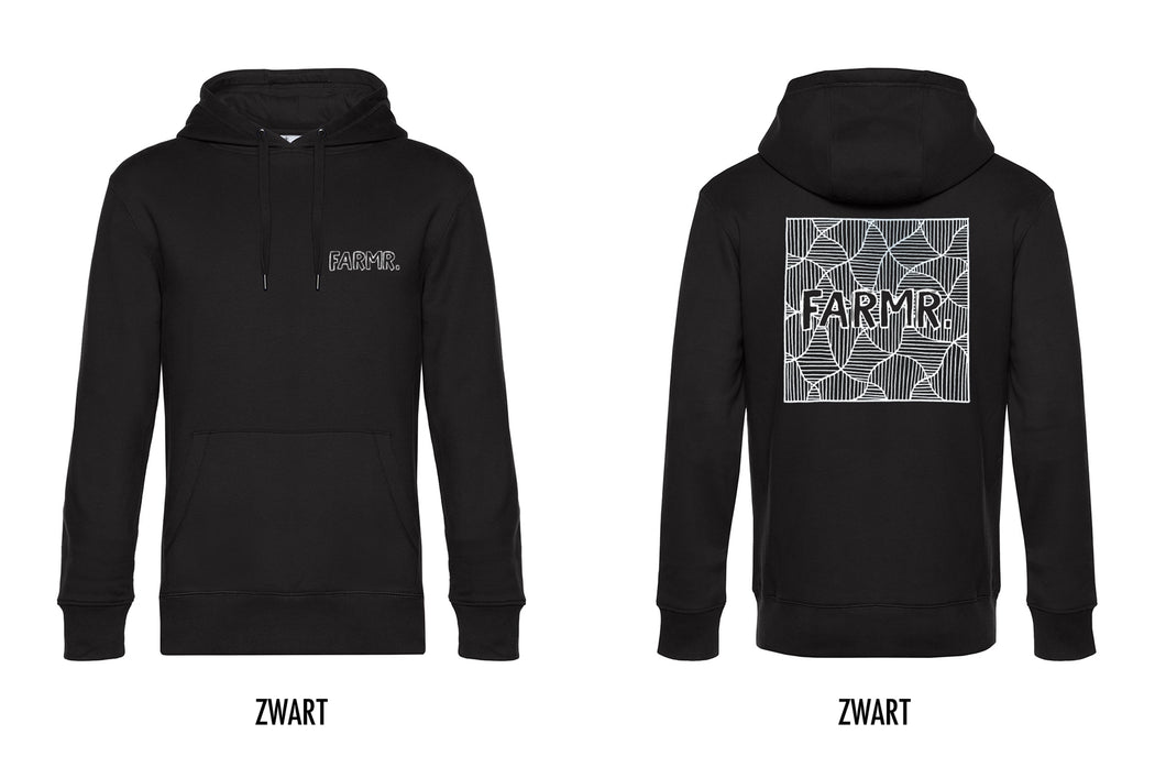 FARMR. Basic Hoodie met wit square logo