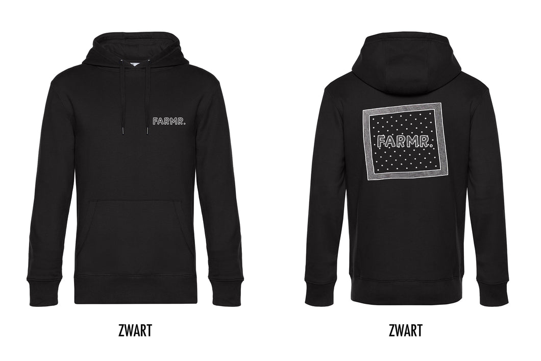 FARMR. Basic Hoodie met wit zakdoek logo