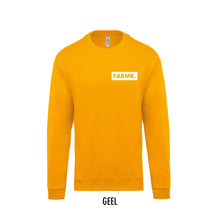 Load image into Gallery viewer, FARMR. Kids sweater met klein wit block logo
